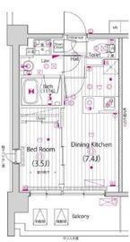 ガーラ・プライム横濱関内 4階 間取り図