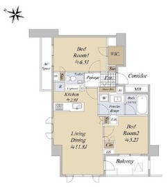 オープンレジデンシア小石川ヒルズ 3階 間取り図