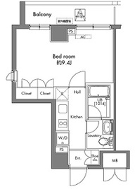 プラウドフラット早稲田 501 間取り図