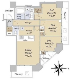 シティタワー国分寺ザ・ツインイースト 20階 間取り図