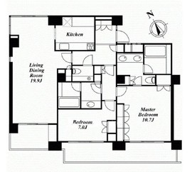フォレセーヌ霊南坂レジデンス 701 間取り図