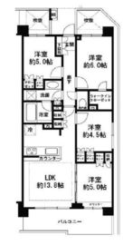 パレステージ溝の口 5階 間取り図