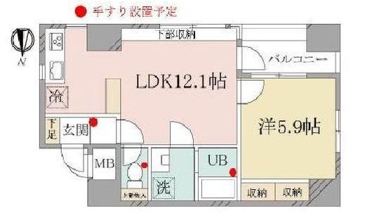アムス馬喰町 2階 間取り図