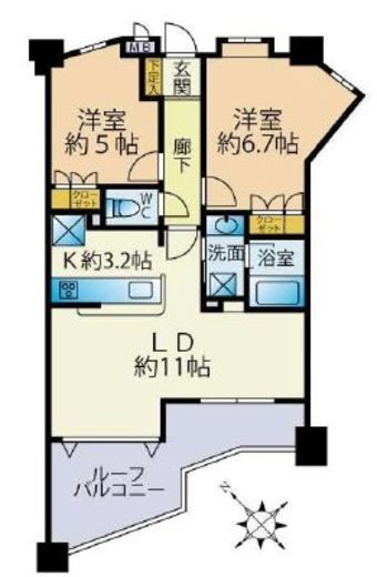 グランシティ勝どきアーバンオアシス 9階 間取り図