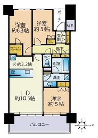 シティタワー金町タワー棟 18階 間取り図