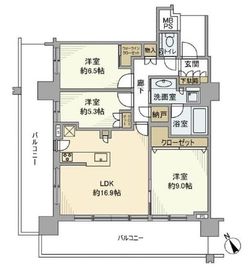 プラウドタワー大泉学園 23階 間取り図