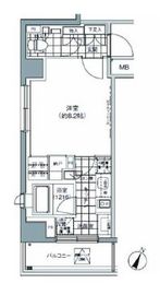 パークハビオ北品川 407 間取り図