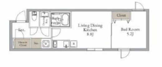LiveFlat西荻窪 (ライブフラット西荻窪) 203 間取り図