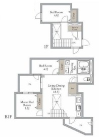 LiveFlat西荻窪 (ライブフラット西荻窪) 101 間取り図