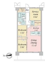 トラープランド蒼麗館 504 間取り図