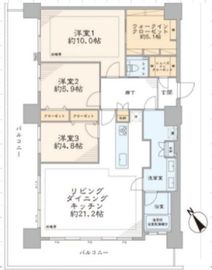 パークタワー品川ベイワード 11階 間取り図
