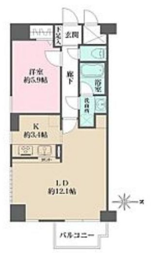 藤和シティコープ新丸子 3階 間取り図