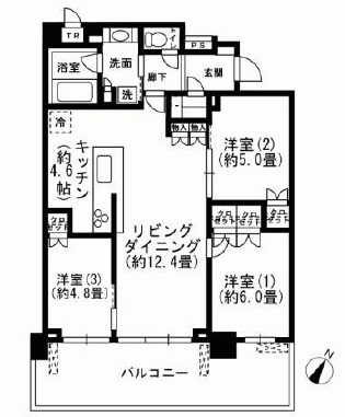 ブリリア有明シティタワー 24階 間取り図