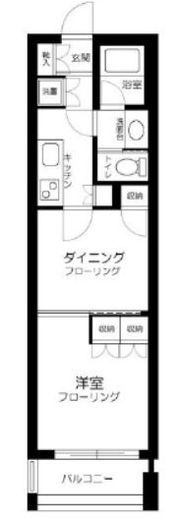 東急ドエルアルス浅草アクトタワー 3階 間取り図