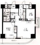 プライムアーバン千住 402 間取り図