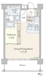 イクサージュ目黒 3階 間取り図