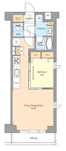 AIFLAT渋谷西原 (アイフラット渋谷西原) 407 間取り図