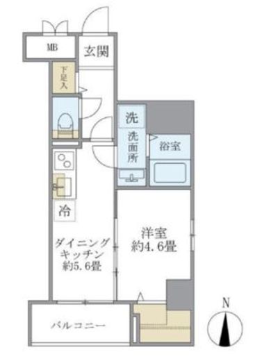 シティフォレスト森下 102 間取り図