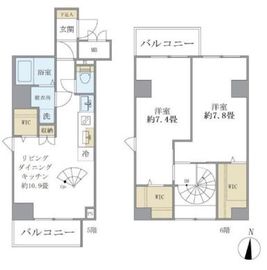 シティフォレスト森下 502 間取り図