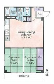 高輪ハイツ 412 間取り図