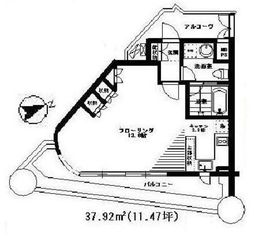 ラ・セーナ南青山 7階 間取り図