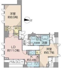 クオリア広尾 11階 間取り図