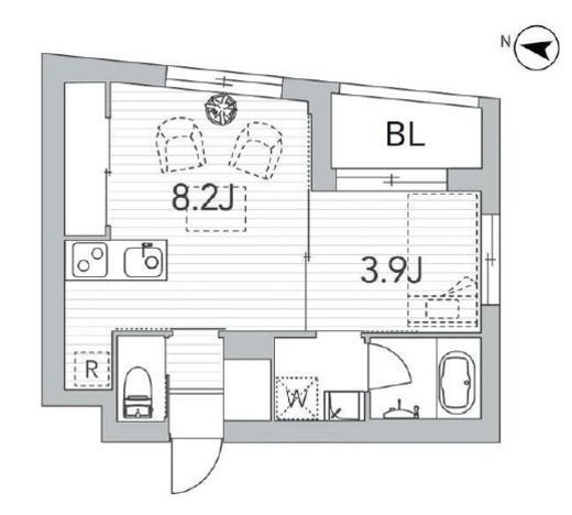 グランデュオ中野Ⅲ (GranDuo NakanoⅢ) 401 間取り図