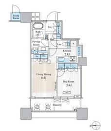 パークシティ大崎 ザ タワー 7階 間取り図