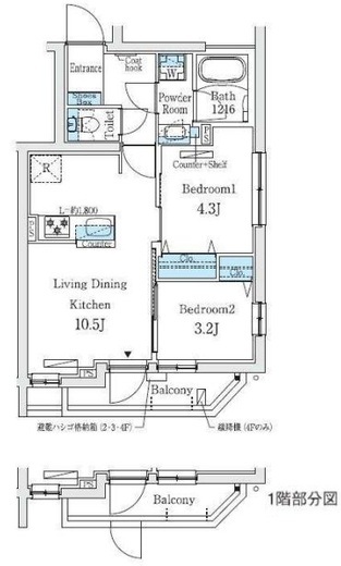 プライムブリス中野富士見町Ⅱ 204 間取り図