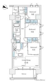 ジオ品川天王洲 6階 間取り図