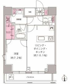 プレジリア東日本橋 1401 間取り図