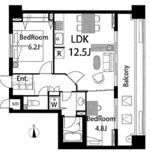 LANAI TOWN RENAISSANCE PLAZA HOUSE (ラナイ タウン ルネッサンス プラザハウス) 404 間取り図