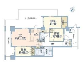 ジオ上野毛 6階 間取り図