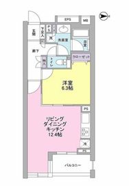デュエット北千住マキア 509 間取り図