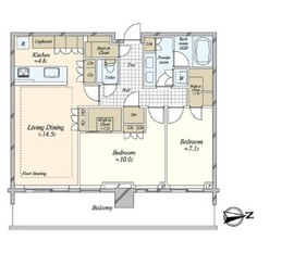 HARUMI FLAG SUN VILLAGE (晴海フラッグ サンヴィレッジ) 49階 間取り図