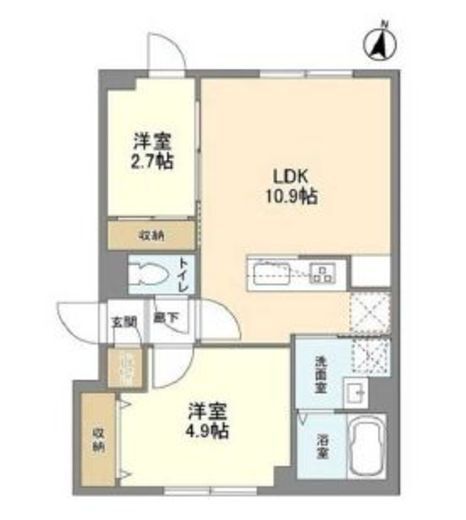 ウェルスクエア西新宿五丁目 403 間取り図