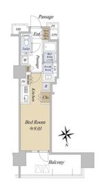 アクシルコート早稲田 2階 間取り図