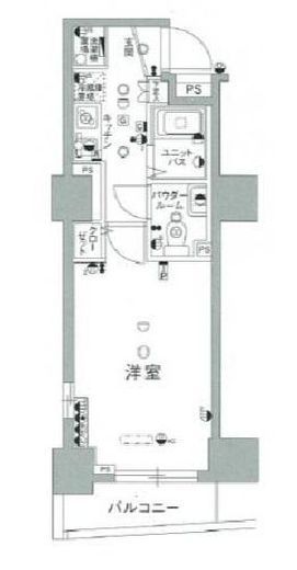 スカイコート三越前壱番館 2階 間取り図