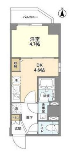 ウェルスクエア錦糸町SOUTH 403 間取り図