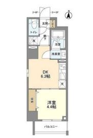 ウェルスクエア錦糸町SOUTH 202 間取り図