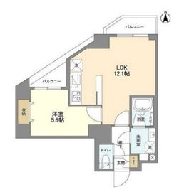 ウェルスクエア錦糸町SOUTH 404 間取り図