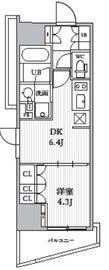 シーズンフラッツ大井町 403 間取り図