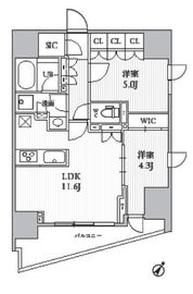 シーズンフラッツ大井町 701 間取り図
