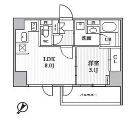 シーズンフラッツ大井町 407 間取り図