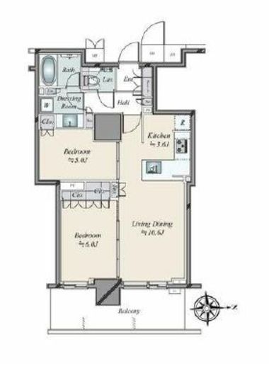 ベイサイドタワー晴海 20階 間取り図
