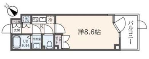 フェルテ髙波 508 間取り図