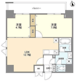 リバーレ上野稲荷町 301 間取り図