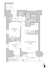 ブリリアイスト町屋 1101 間取り図