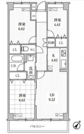 東雪谷マンション 4階 間取り図