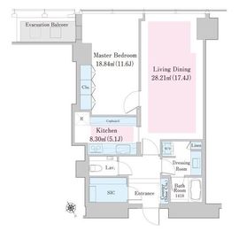 ラ・トゥール新宿ファースト 2601 間取り図